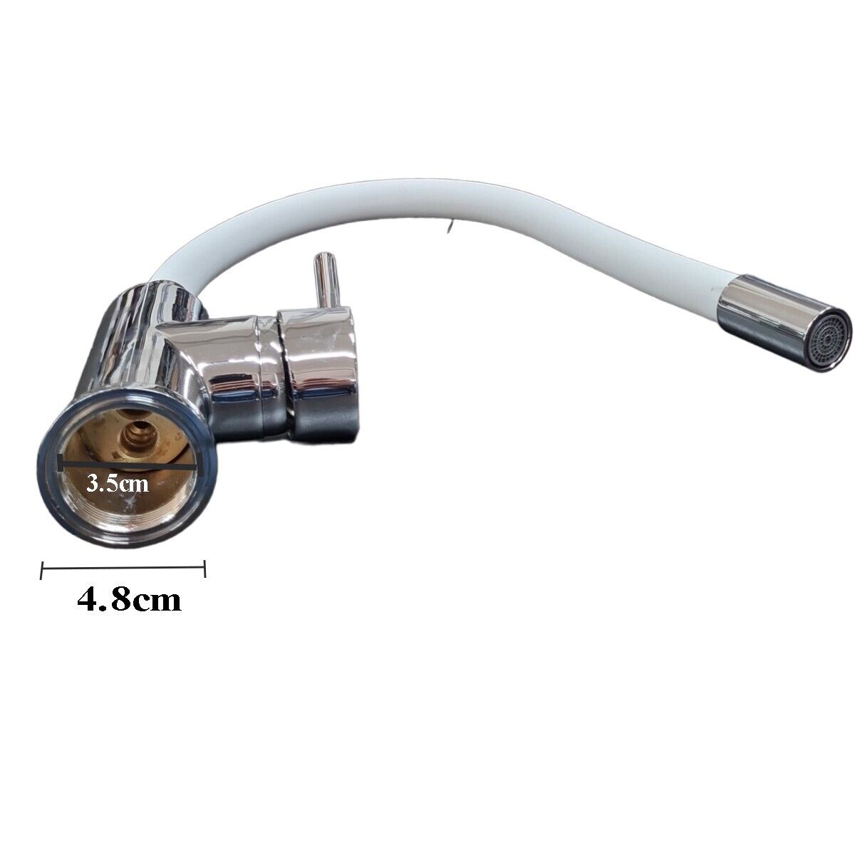 MISCELATORE CANNA ALTA FLESSIBILE RUBINETTO MONOCOMANDO CUCINA BIANCO 1987-2