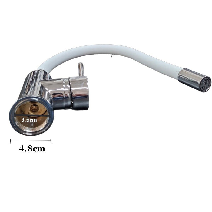 MISCELATORE CANNA ALTA FLESSIBILE RUBINETTO MONOCOMANDO CUCINA BIANCO 1987-2