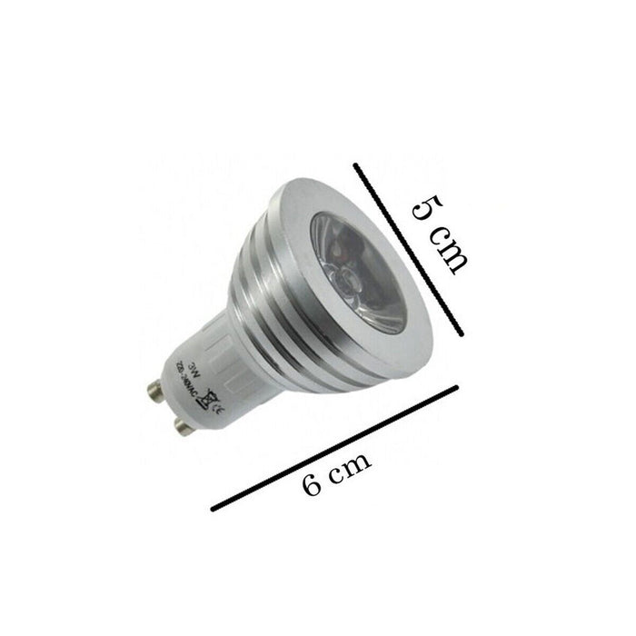 FARETTO LED LUCE RGB GU10 LAMPADINA 5W MULTICOLORE PROGRAMMABILE TELECOMANDO