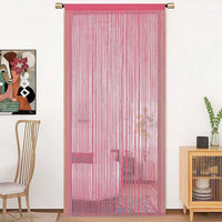 Tenda a Fili Elegante Per Porte Finestre Pannello 100x200 Cm Divisorio Camere Stanze Ambienti Rosa