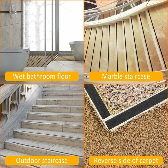 NASTRO ANTISCIVOLO ADESIVO 5MT 2.5MMM NERO SCALE PAVIMENTI SUPERFICI SCIVOLOSE