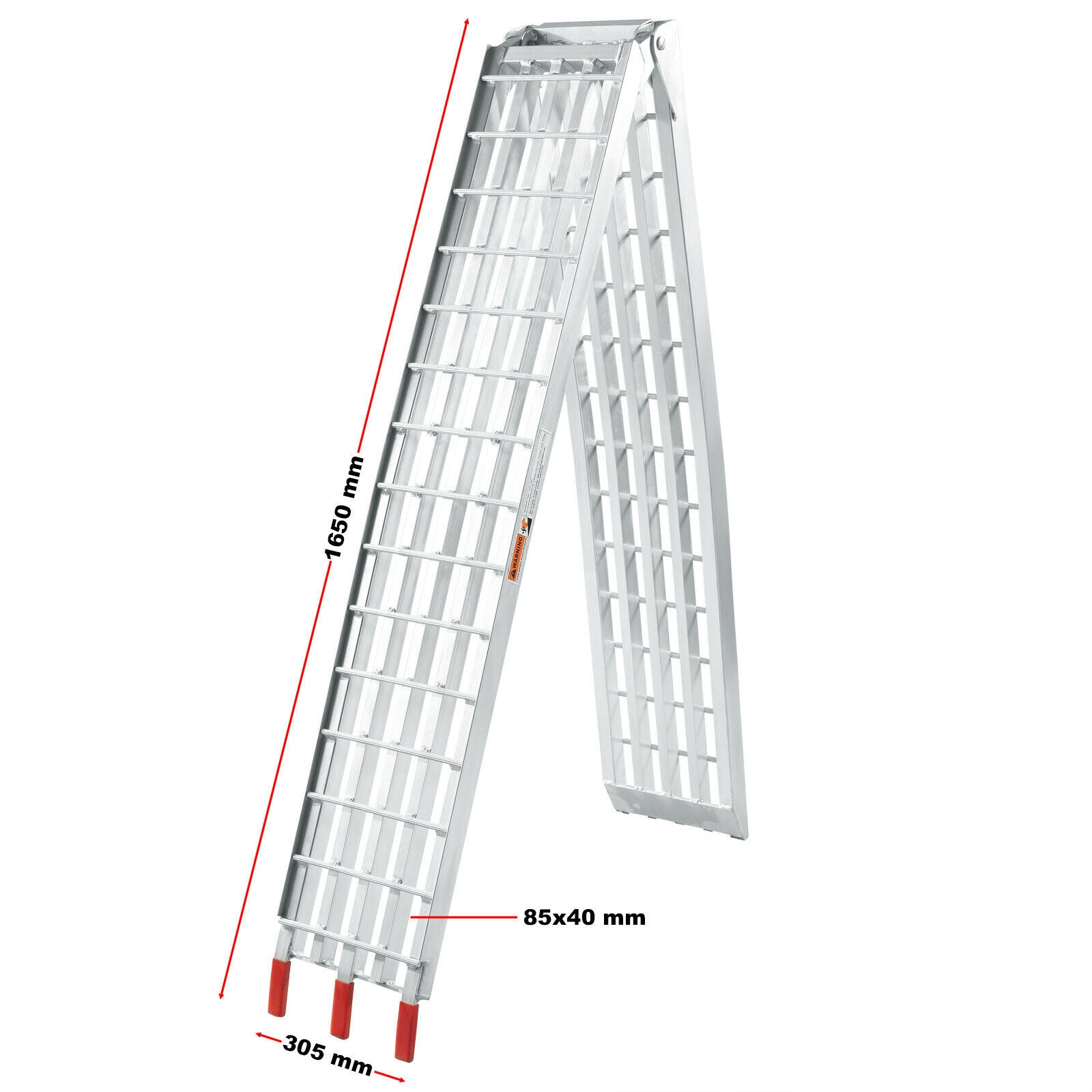 Rampa di carico pieghevole multiuso in alluminio con binario anticollisione 310 cm fino a 540 kg grigio 16_0002136