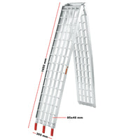 Rampa di carico pieghevole multiuso in alluminio con binario anticollisione 310 cm fino a 540 kg grigio 16_0002136