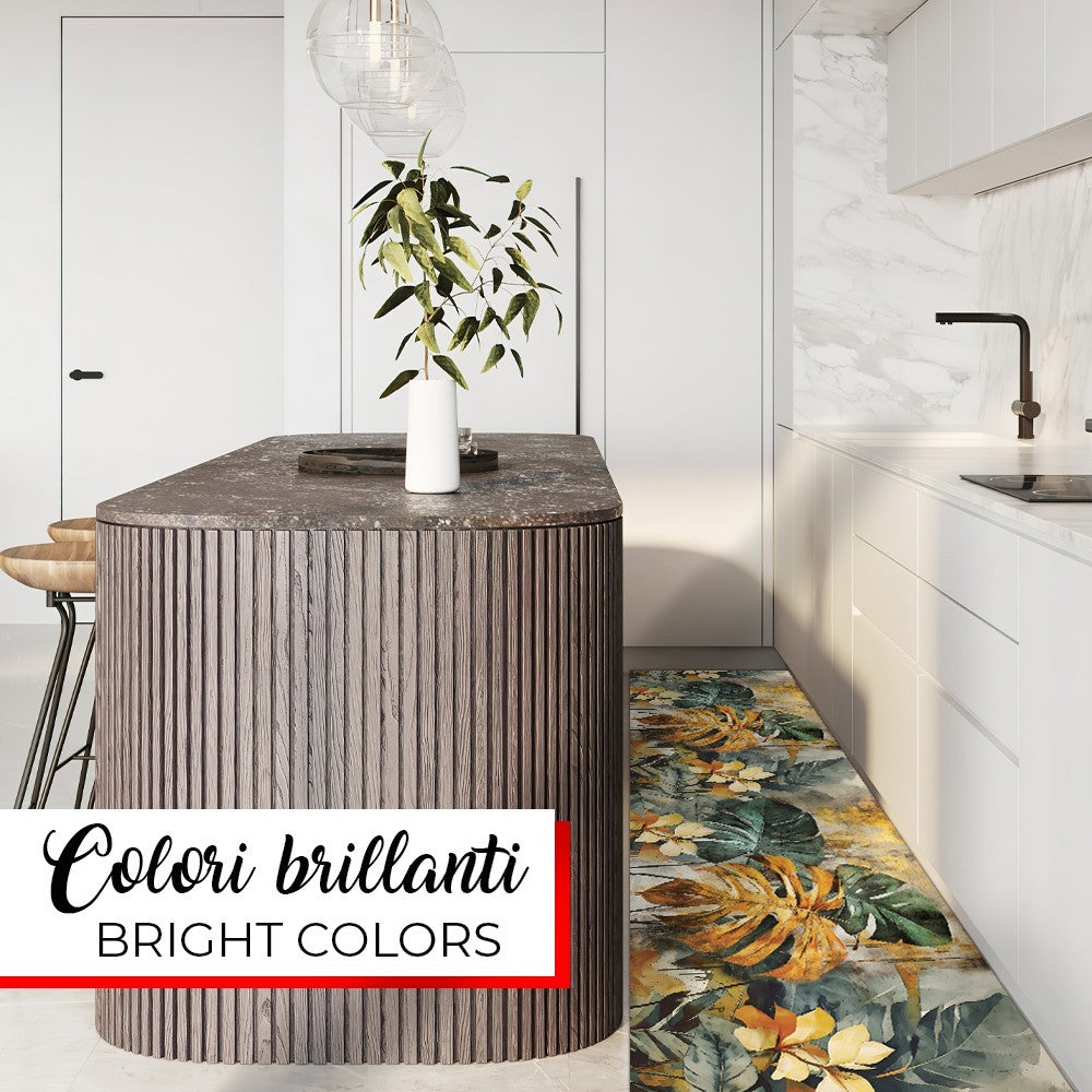 Tappeto Cucina Gomma Pvc 51x300 cm Antimacchia Passatoia Antiscivolo Antisfilo Lavabile Dis_G