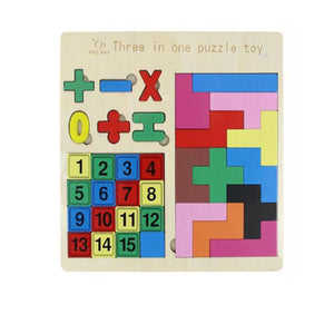 PUZZLE MATEMATICA LEGNO EDUCATIVO NUMERI COLORATO GEOMETRICHE MONTESSORI 07285