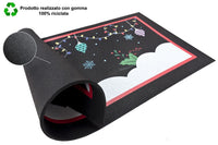 Zerbino Natalizio Gomma Sostenibile 40x70 Cm Asciugapassi Natale Ingresso Antiscivolo Dis.B