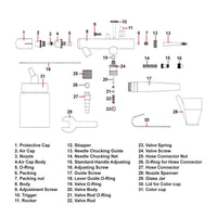 Pressione modello aerografo professionale: max. Doppia regolazione 3,4 bar 16_0000785