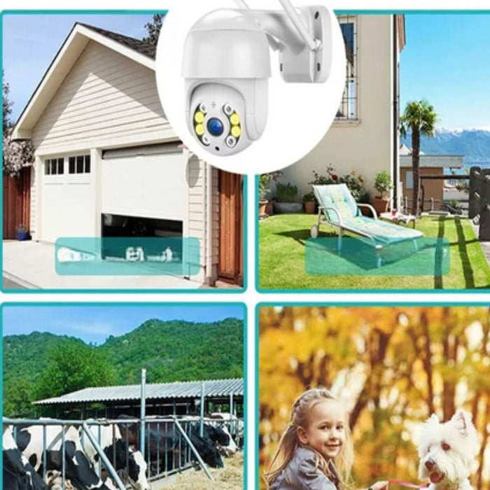 TELECAMERA VIDEOSORVEGLIANZA 8 LED WIFI 3.6MM 2 ANTENNE 12X8CM JTZ-8160QJ