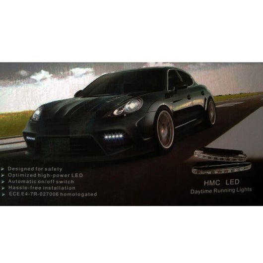 LUCI AUTO 8 LED PER FANALE DAYTIME - DIURNE WATERPROOF DC 12V PARAURTI AUTO