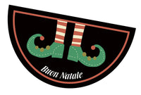 Zerbino Natalizio Gomma Sostenibile Semiluna 40x70 Cm Asciugapassi Natale Ingresso Antiscivolo Dis.C