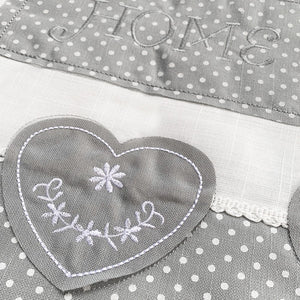 Copriforno Morbido Shabby Chic Cuori Passanti Tessuto Chiusura Velcro Proteggi Forno Cucina Dis.E