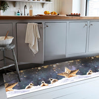 Tappeto Cucina Natale Pvc 51x270 cm Antimacchia Passatoia Antiscivolo Antisfilo Lavabile Dis_ND