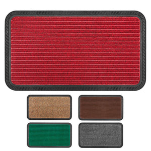 Zerbino Ingresso Antiscivolo Robusto Assorbente Tappeto Gommato Asciugapassi Grigio 25x60 cm