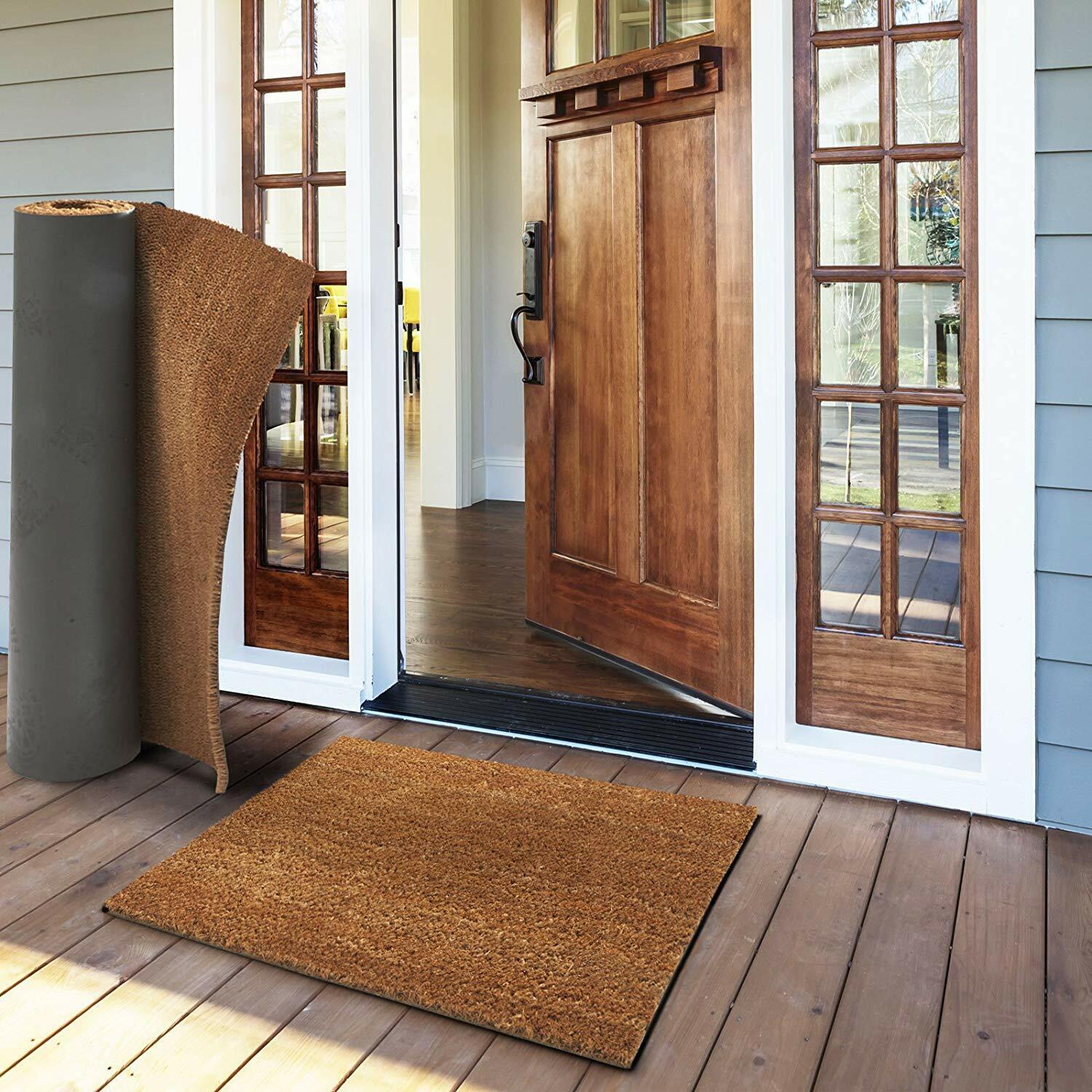 Zerbino Cocco Ingresso Naturale 120x40 cm Antiscivolo Robusto Esterno Porta Entrata