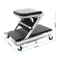 Carrello ispezione meccanica garage officina 2-1 posti max 150 kg 16_0000768