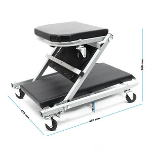 Carrello ispezione meccanica garage officina 2-1 posti max 150 kg 16_0000768