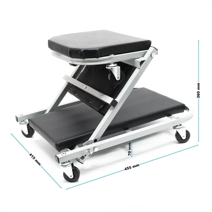 Carrello ispezione meccanica garage officina 2-1 posti max 150 kg 16_0000768