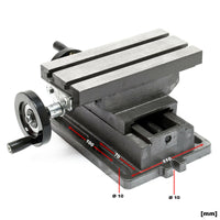 Morsa a croce a 2 assi tavola di fresatura superficie di foratura 170 x 85 mm banco da lavoro utensile da officina 16_0000328