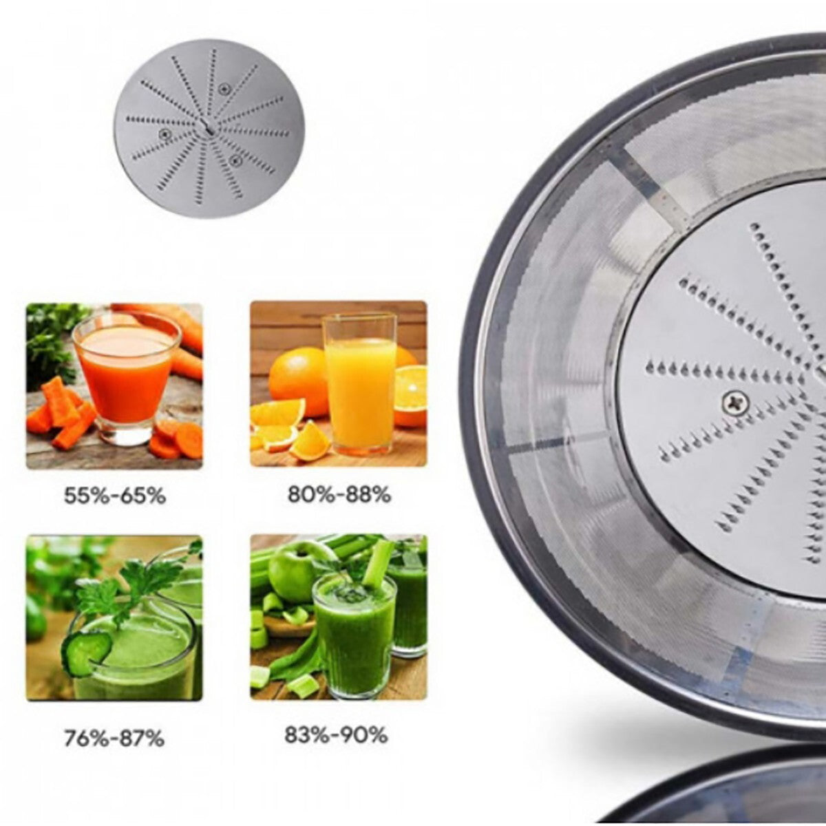 CENTRIFUGA FRUTTA VERDURA ESTRATTORE DI SUCCO A FREDDO 800W SPREMIAGRUMI 500ML