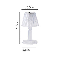 MINI LAMPADA TAVOLO COMODINO DIAMANTATA EFFETTO CRISTALLO LUCE CALDA DECORATIVA