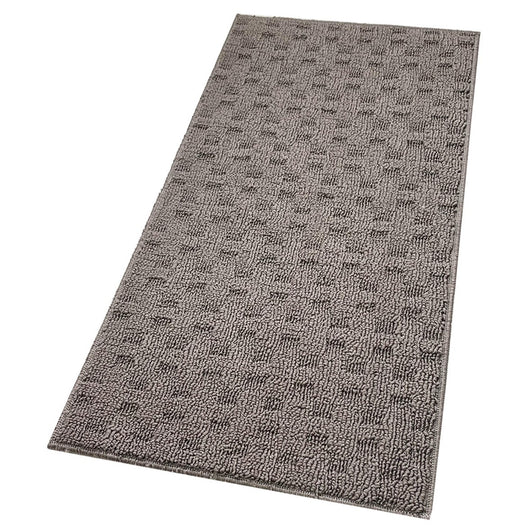 Tappeto Bagno Morbido Assorbente Antiscivolo 3D Intrecciato Scendiletto Lavabile 45x75 Cm Marrone