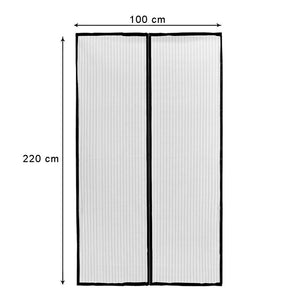Tenda Zanzariera Magnetica Calamitata 100x220 Cm Nera Universale Porta Finestra Anti Insetti Mosche
