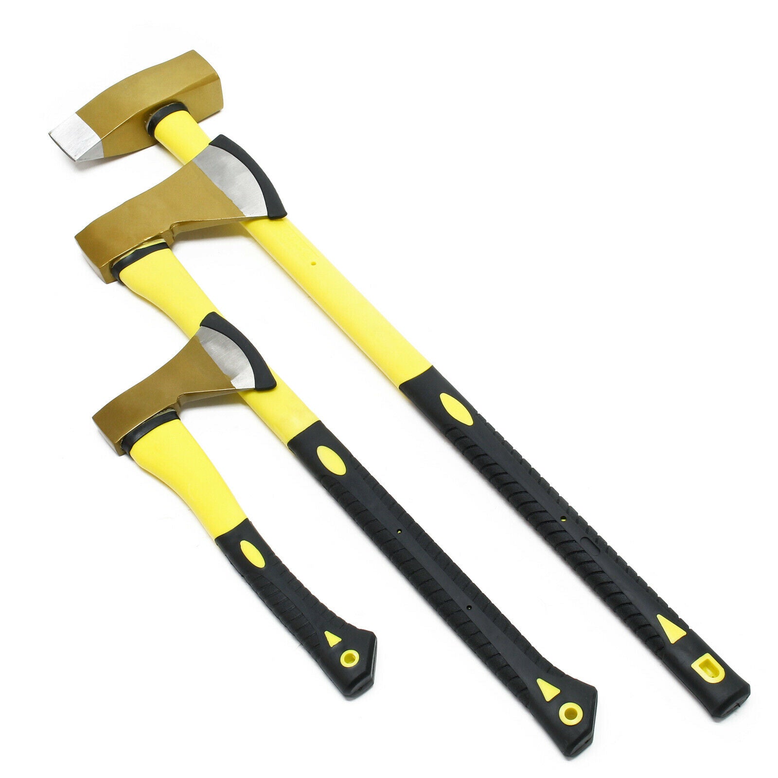 Set di 3 asce composto da un'ascia da spacco e un martello da spacco giallo e nero 16_0002715