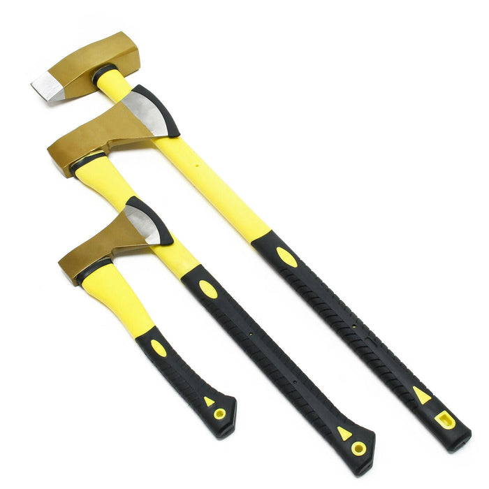 Set di 3 asce composto da un'ascia da spacco e un martello da spacco giallo e nero 16_0002715
