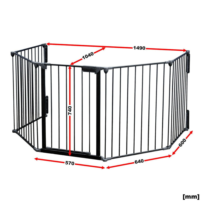 Barriera di protezione per camino da 300 cm griglia di sicurezza per bambini 16_0002545
