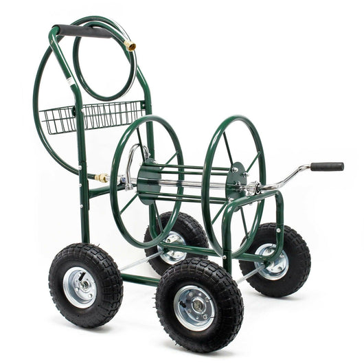 Carrello portagomma Tubo giardino 16mm 76m attacco 19mm 4 ruote avvolgitore 16_0002933