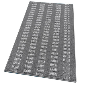Tappeto Cucina Morbido 3D Assorbente Lavabile Antiscivolo Passatoia Bordata A Righe 57x270 Grigio
