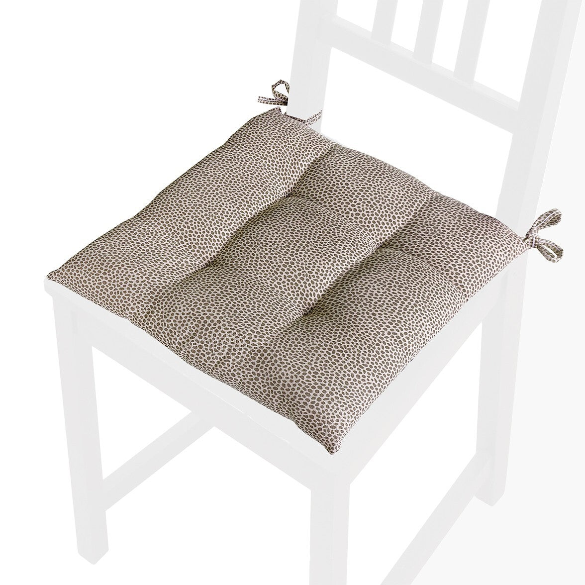 Set 4 Cuscini Sedia Cotone Maculati Morbidi Universali Lavabili Coprisedia Imbottituta Ovatta Marrone