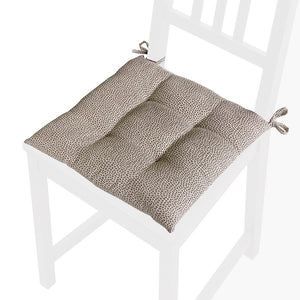 Set 4 Cuscini Sedia Cotone Maculati Morbidi Universali Lavabili Coprisedia Imbottituta Ovatta Marrone