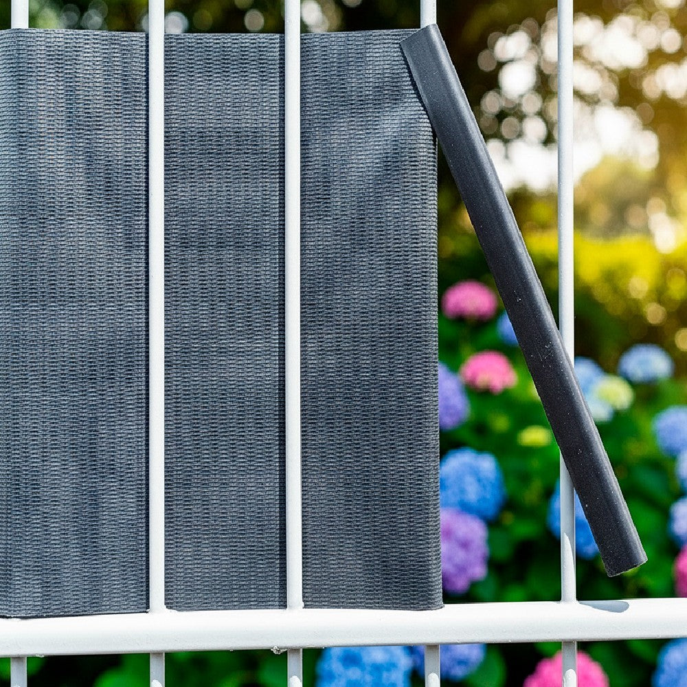 Striscia Banda Frangivista Fasce PVC Rotolo Schermo Privacy Recinzione Balcone Cancello - Antracite