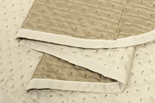 Trapuntino Copriletto Double Face Mezza Stagione Coperta Trapunta Leggera 2 Piazze Beige