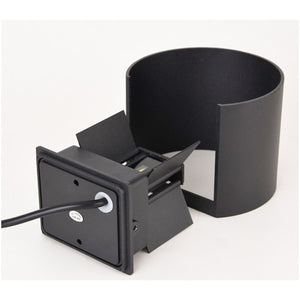 APPLIQUE LED COB LAMPADA PARETE 20W OVALE NERO LUCE CALDA INTERNO ESTERNO 19