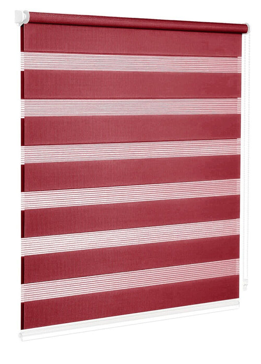Tenda a Rullo 120x180 Cm Finestra Porta Interno Casa Ufficio Kit Montaggio Parete Telaio No Fori Bordeaux