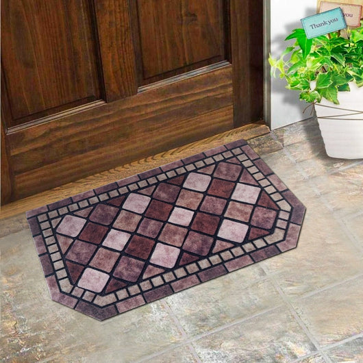 Zerbino Ingresso Moderno Effetto 3D Fondo Pvc Antiscivolo Assorbente Tappeto Porta Entrata Dis_D