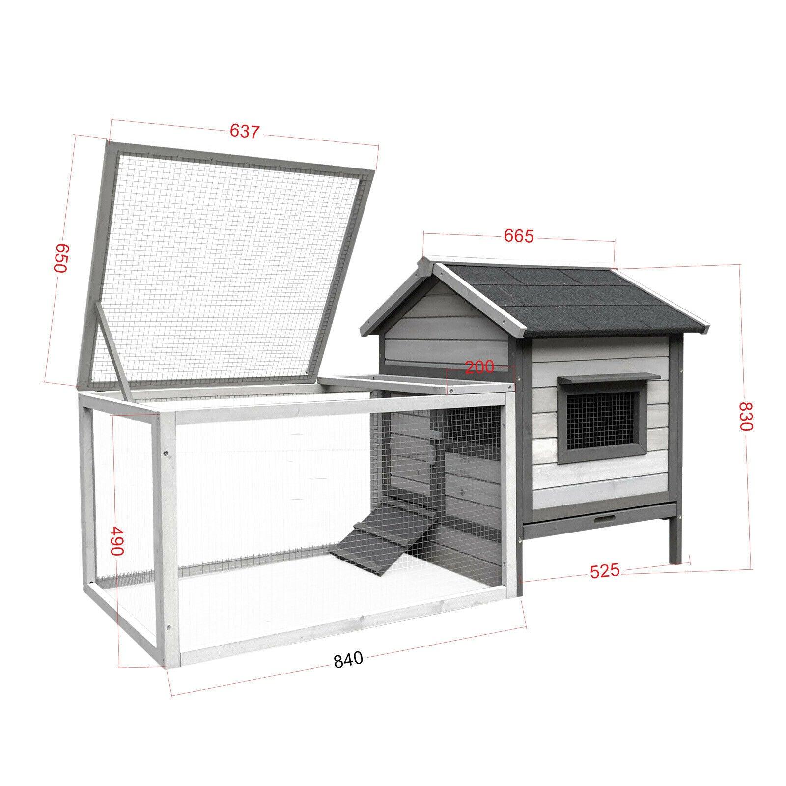 Conigliera con casetta per roditori e ruota libera 146 cm grigio chiaro 16_0002237