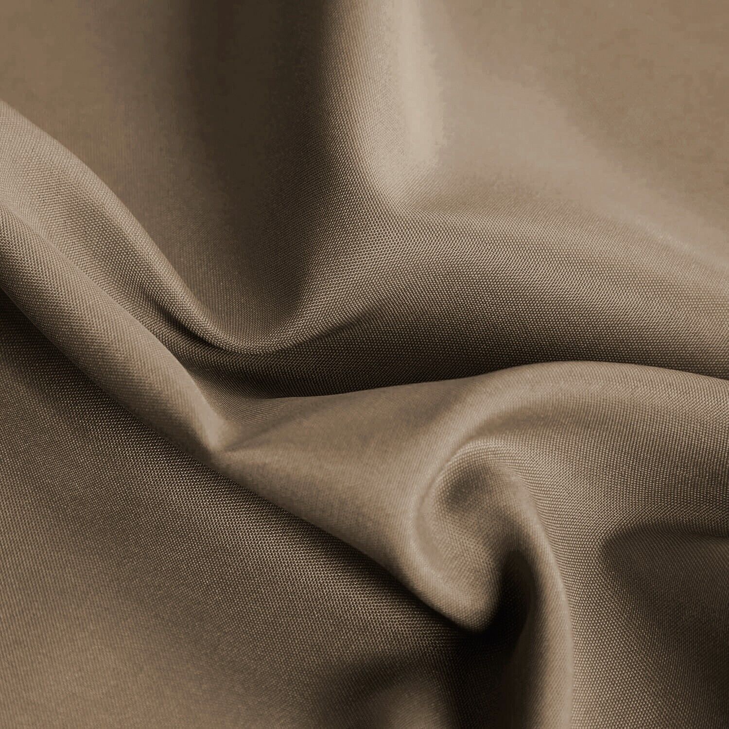 Tenda Porta Finestra 140x280 Cm Raso Sintetico 1 Pannello Coprente Occhielli Acciaio Tortora