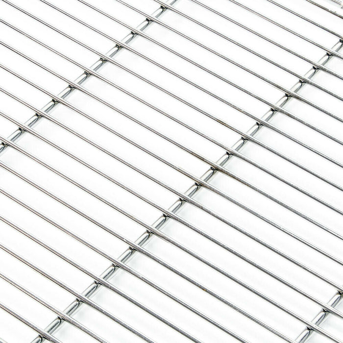 Griglia quadrata in acciaio inox 67 x 40 cm accessorio barbecue 16_0001857