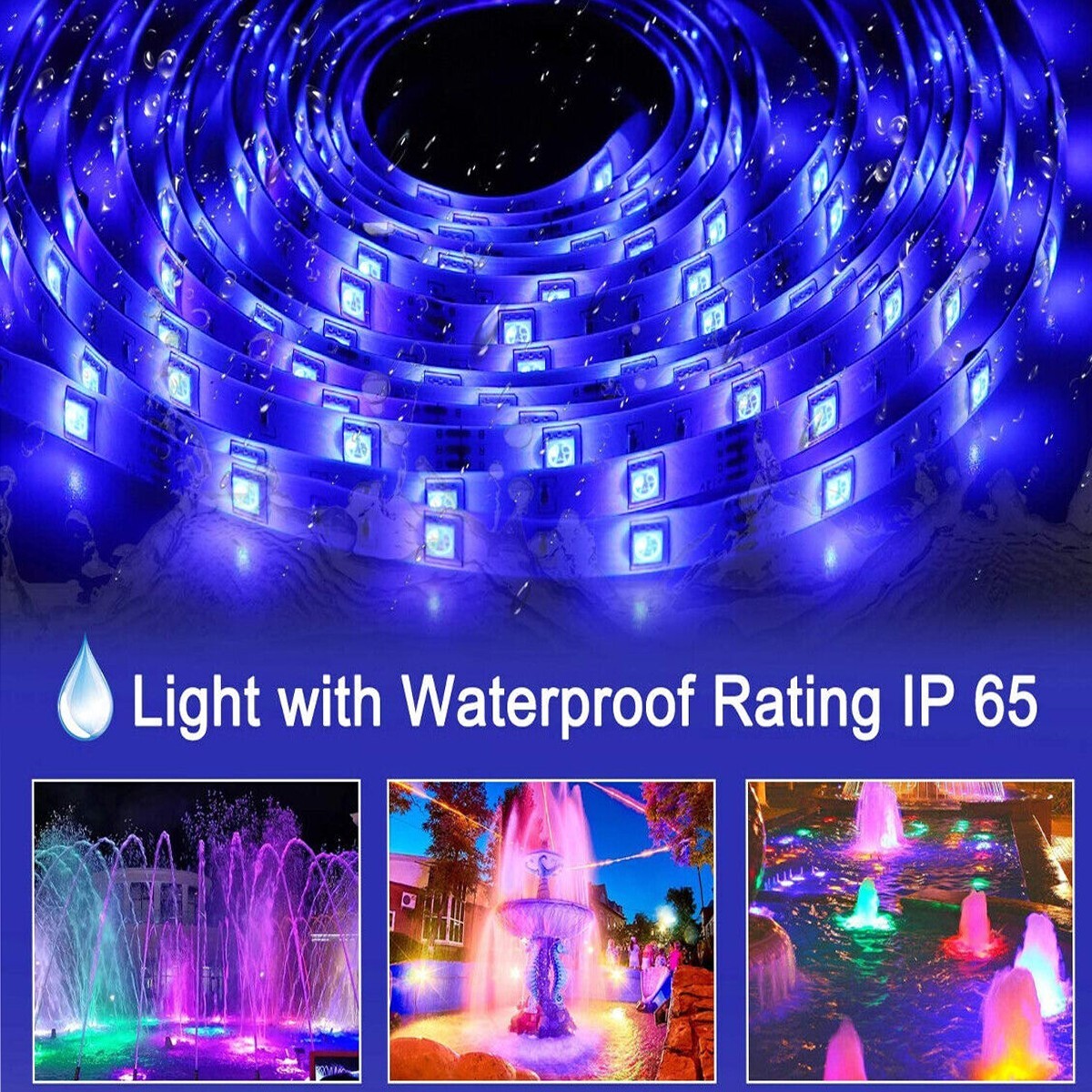 STRISCIA LED ADESIVA 5MT LED SMD 5050 RGB MULTICOLOR SMART APP TELECOMANDO