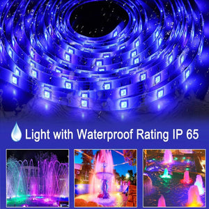 STRISCIA LED ADESIVA 5MT LED SMD 5050 RGB MULTICOLOR SMART APP TELECOMANDO