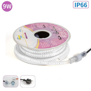 STRISCIA LED SMD 9W 10MT IP66 IMPERMEABILE LUCE BIANCO FREDDO ESTERNO E INTERNO