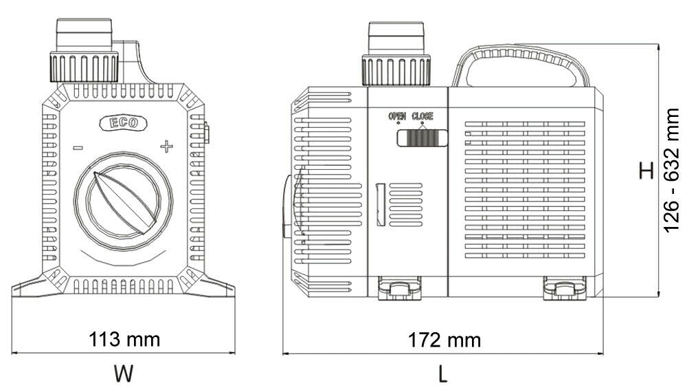 Pompa regolabile fontana piscina laghetto giardino 3000 litri orari 10 watt 16_0002043
