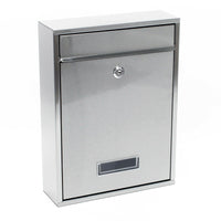 Cassetta postale di design cassetta postale da parete in acciaio inossidabile argento 16_0000058