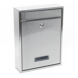 Cassetta postale di design cassetta postale da parete in acciaio inossidabile argento 16_0000058