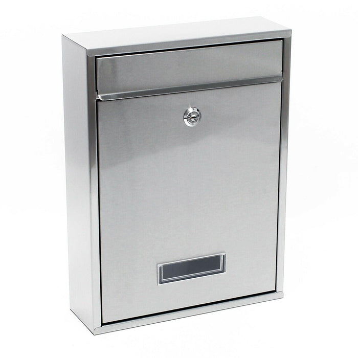 Cassetta postale di design cassetta postale da parete in acciaio inossidabile argento 16_0000058