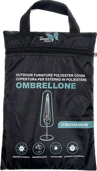 Copertura Protettiva Ø25/35X165H Cm Per Ombrellone Resistente all'Acqua e Raggi UV colore nero C2438109