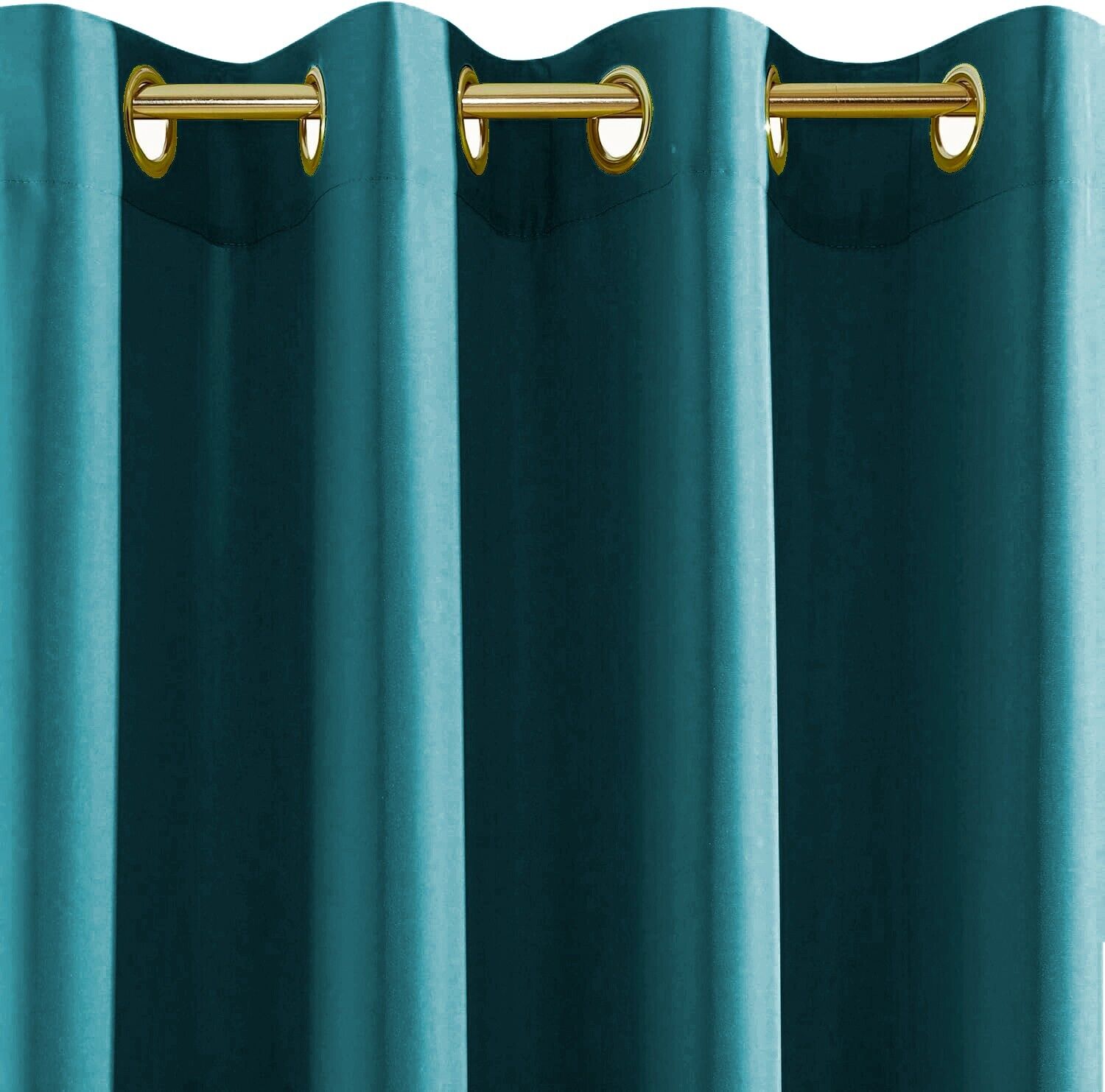 Tenda Porta Finestra 140x280 Cm Raso Sintetico 1 Pannello Coprente Occhielli Acciaio Petrolio